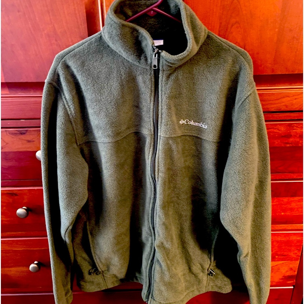 NWOT Columbia Long Sleeve Full Zipper Forest Green Jacket Mens XL Beautiful